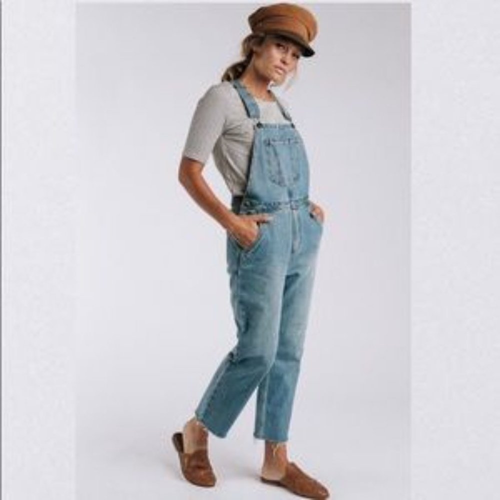 Frayed-ankle Overalls